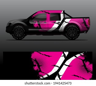 Truck Decal Graphic Wrap Vector, Abstract Background