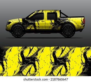 Truck Decal Graphic Wrap Vector, Abstract Background