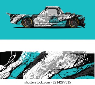 Truck decal graphic wrap vector, abstract background