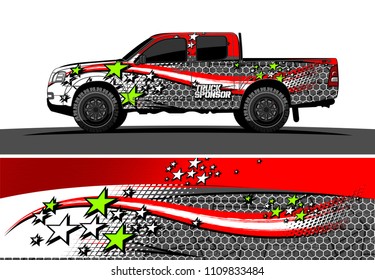 truck decal vector design. abstract grunge background for vehicle vinyl wrap