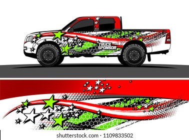 truck decal vector design. abstract grunge background for vehicle vinyl wrap
