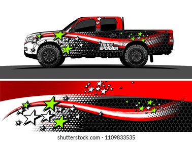 truck decal vector design. abstract grunge background for vehicle vinyl wrap