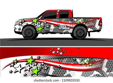 truck decal vector design. abstract grunge background for vehicle vinyl wrap