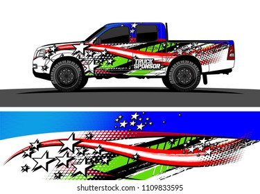 truck decal vector design. abstract grunge background for vehicle vinyl wrap