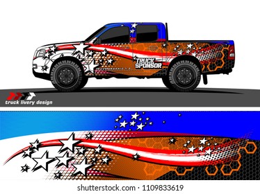 truck decal vector design. abstract grunge background for vehicle vinyl wrap