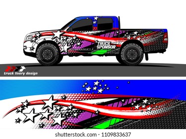 truck decal vector design. abstract grunge background for vehicle vinyl wrap