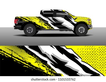 Truck Decal vector, Graphic abstract racing designs for vehicle Sticker vinyl wrap