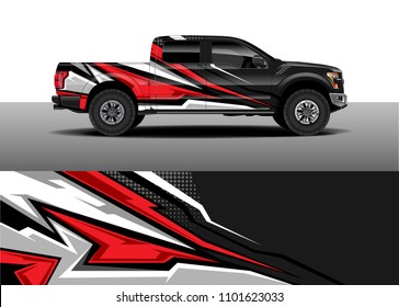 Truck Decal Vector, Graphic Abstract Racing Designs For Vehicle Sticker Vinyl Wrap