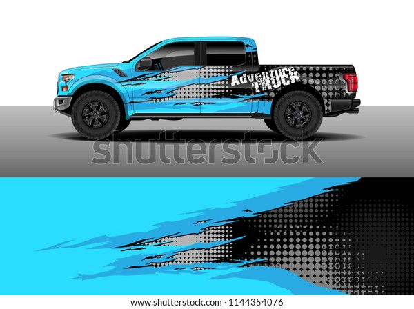 Truck decal wrap design, car\
and cargo van vector. Graphic abstract stripe background designs\
for vehicle, race, advertisement, adventure and livery\
car.