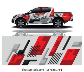Truck decal wrap design vector.