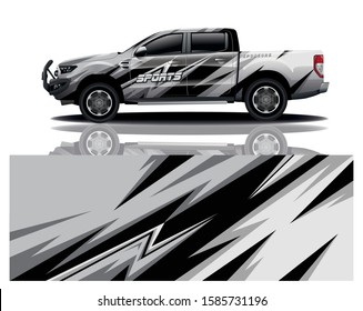 Truck decal wrap design vector 