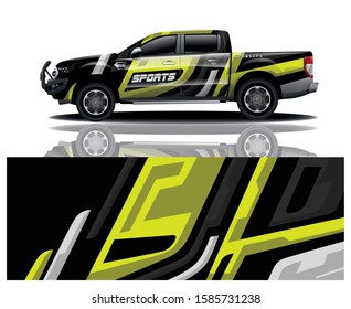 Truck decal wrap design vector 