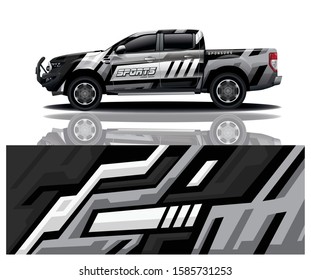 Truck decal wrap design vector 