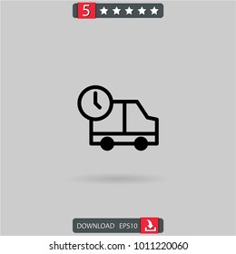 truck delay vector icon