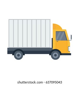 Truck delivery car vector flat design vector