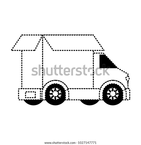 truck delivery with\
carton box service icon