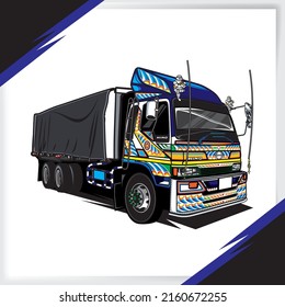 truck delivery truck color illustration version