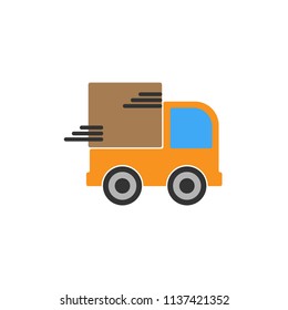 truck delivery flat design
