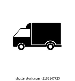 Vector de icono plano de entrega de camiones