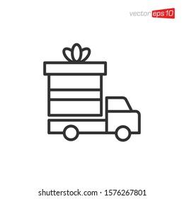 Truck Delivery Icon Design Illustration