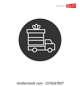 Truck Delivery Icon Design Illustration