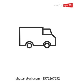 Truck Delivery Icon Design Illustration