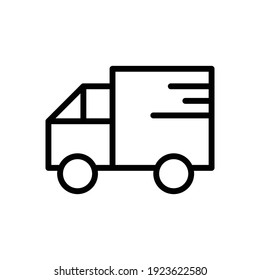 Truck delivery icon line style vector