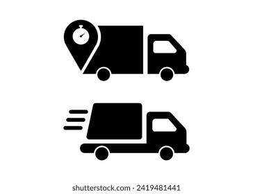 Truck delivery icon logo design template isolated illustration