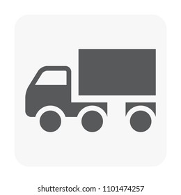 Truck delivery icon on white.