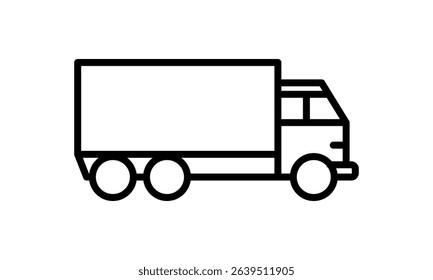 Truck delivery icon set. Vector illustration.