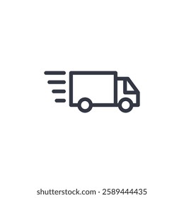 truck delivery icon symbol vector sign isolated on white background illustration for graphic and web design