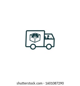 truck delivery icon vector company logo template design element 