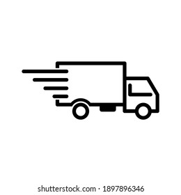 Truck delivery icon vector flat design