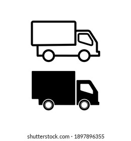 Truck delivery icon vector flat design