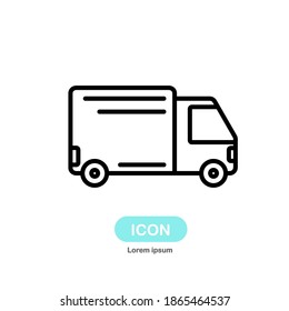 Truck Delivery icon vector isolated on white background.
