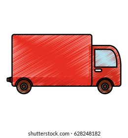 truck delivery isolated icon