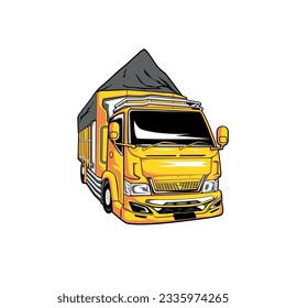 Truck delivery or logistic industry vector illustration