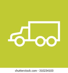 Truck, delivery, logistics icon vector image. Can also be used for military. Suitable for use on web apps, mobile apps and print media.