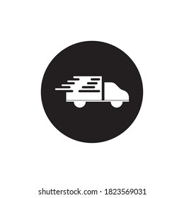 Truck delivery logo vector design illustration and background