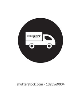 Truck delivery logo vector design illustration and background