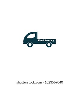 Truck delivery logo vector design illustration and background