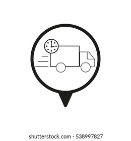 truck, delivery, pointer, vector illustration EPS 10