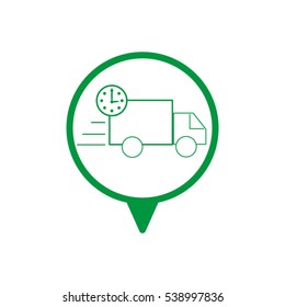 truck, delivery, pointer, vector illustration EPS 10