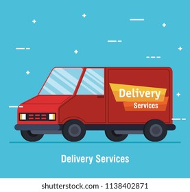 truck delivery service icon
