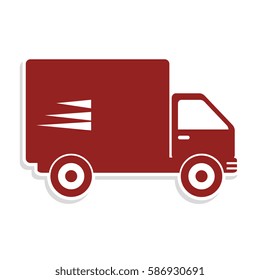 truck delivery service icon