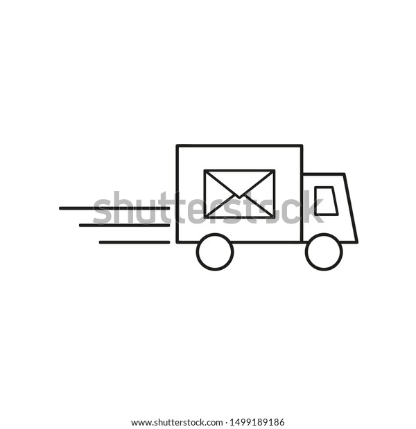 Truck delivery service icon on white\
baclground.Vector\
illustration