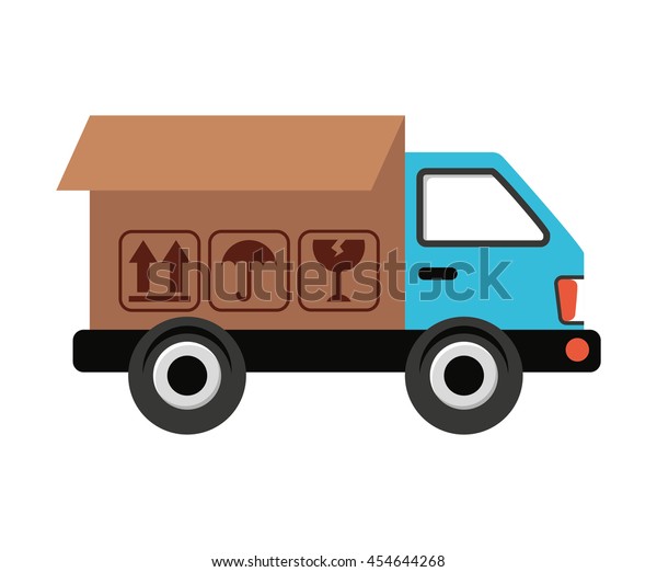 truck\
delivery service icon vector isolated\
graphic