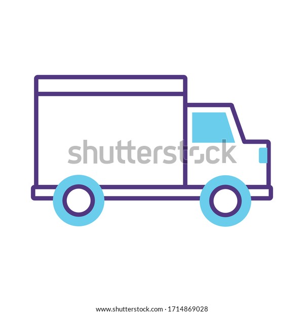 truck delivery service line style icon vector\
illustration design