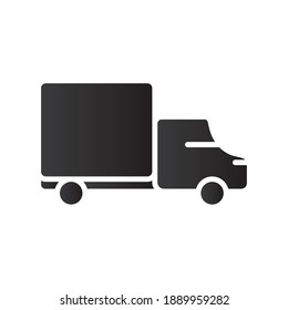 truck delivery service silhouette style vector illustration design
