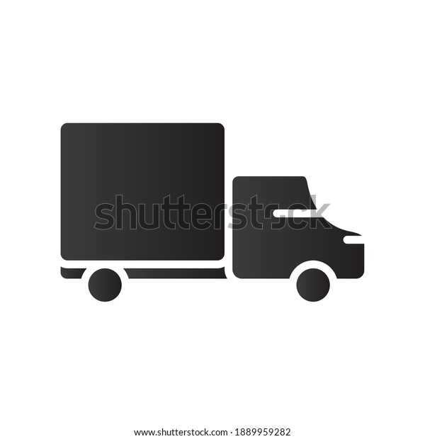 truck delivery service silhouette style vector\
illustration design